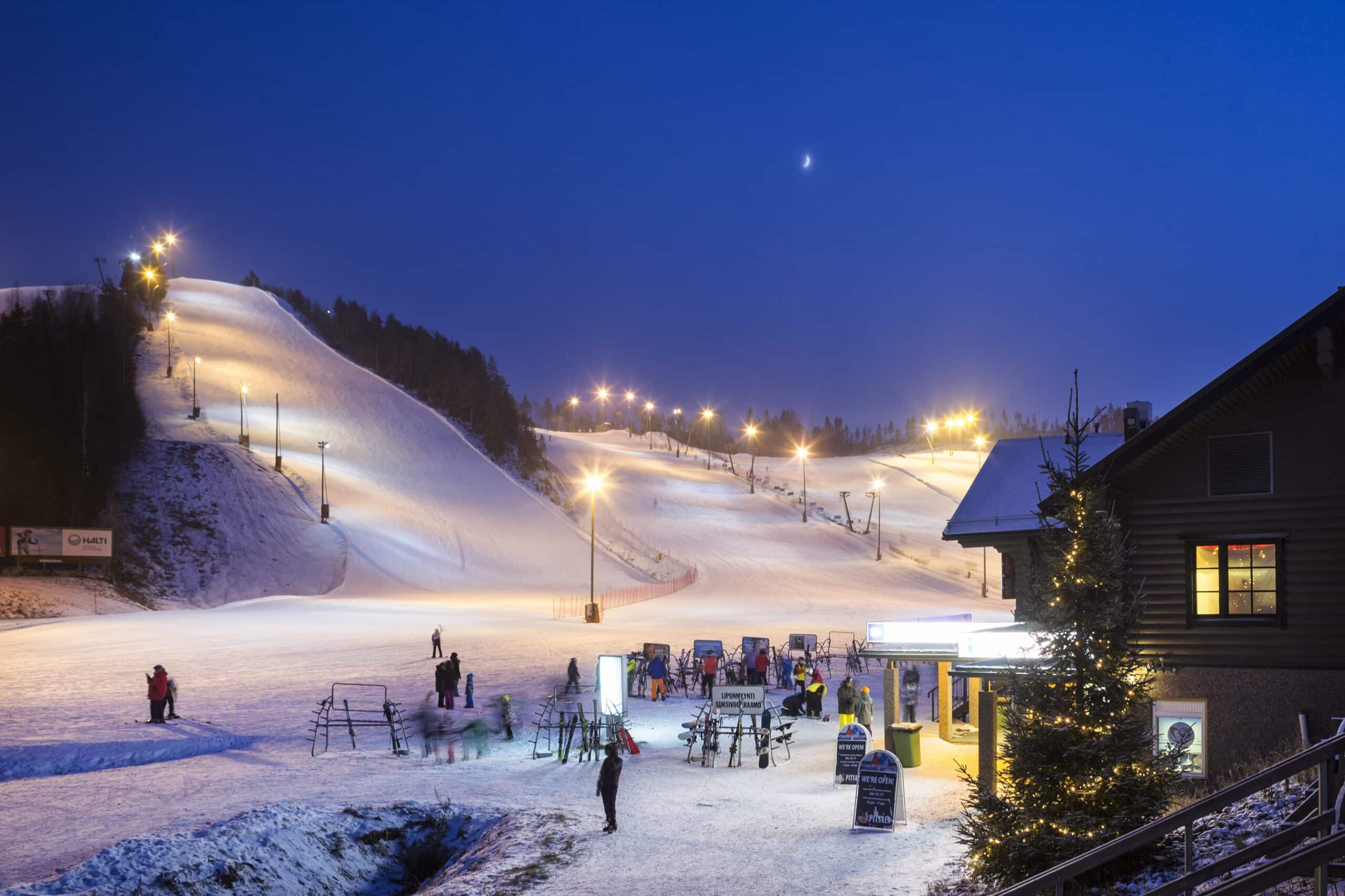 Himos-rinteet iltavalaistus