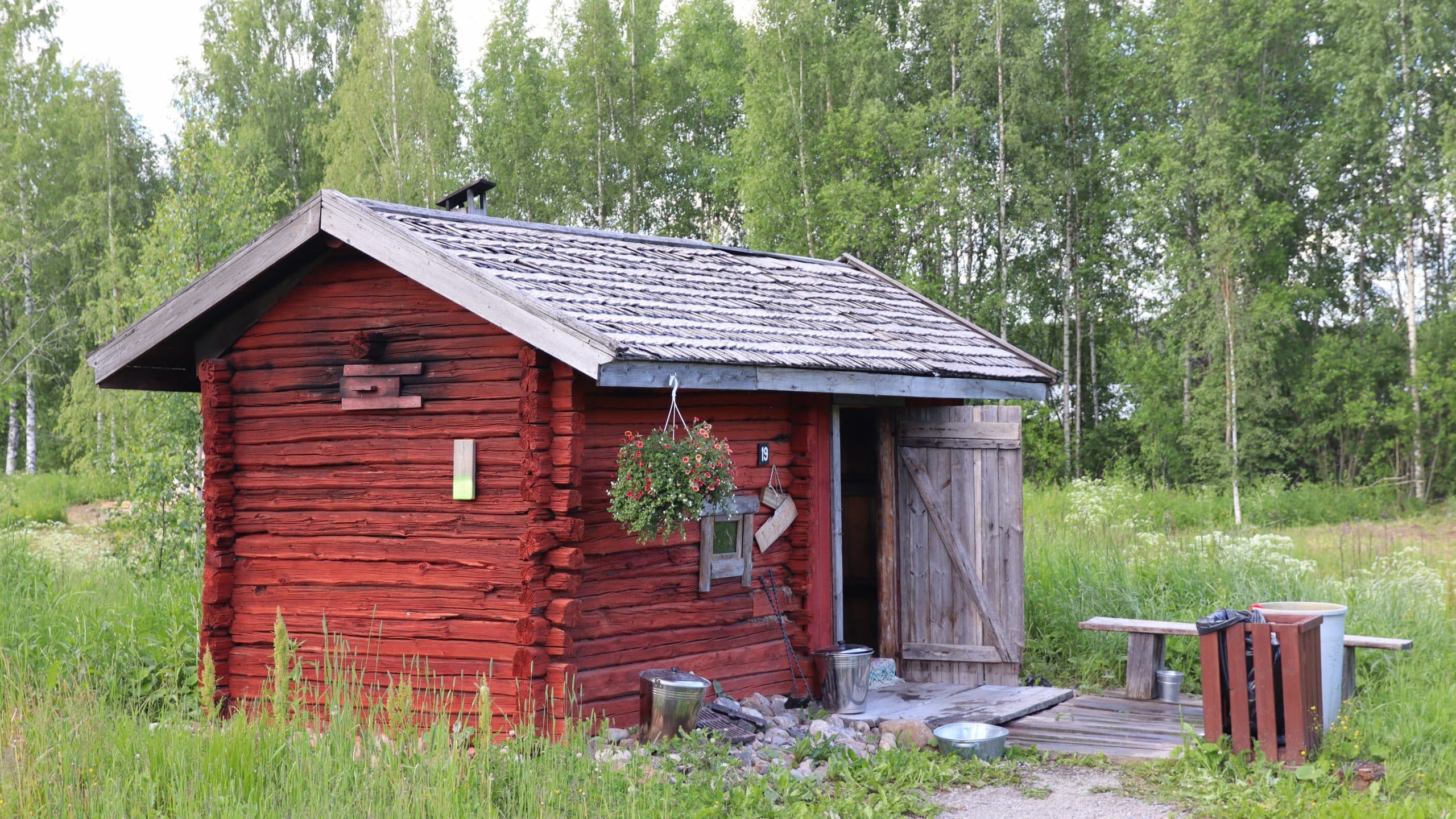 Saunarakennus saunakylässä